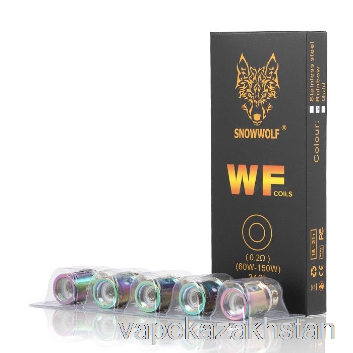 Vape Disposable SnowWolf WOLF WF Replacement Coils 0.2ohm WF Coils (Rainbow)